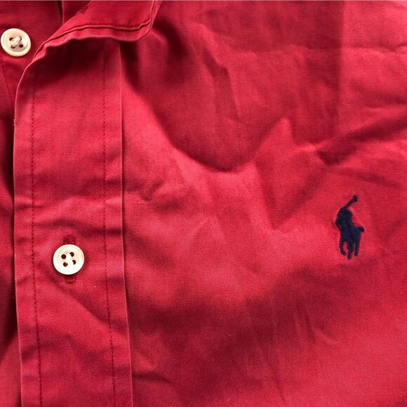 Ralph Lauren Men Blake Shirt XXL Red Long Sleeve Button-Down Shirt Cotton Casual - Picture 8 of 12